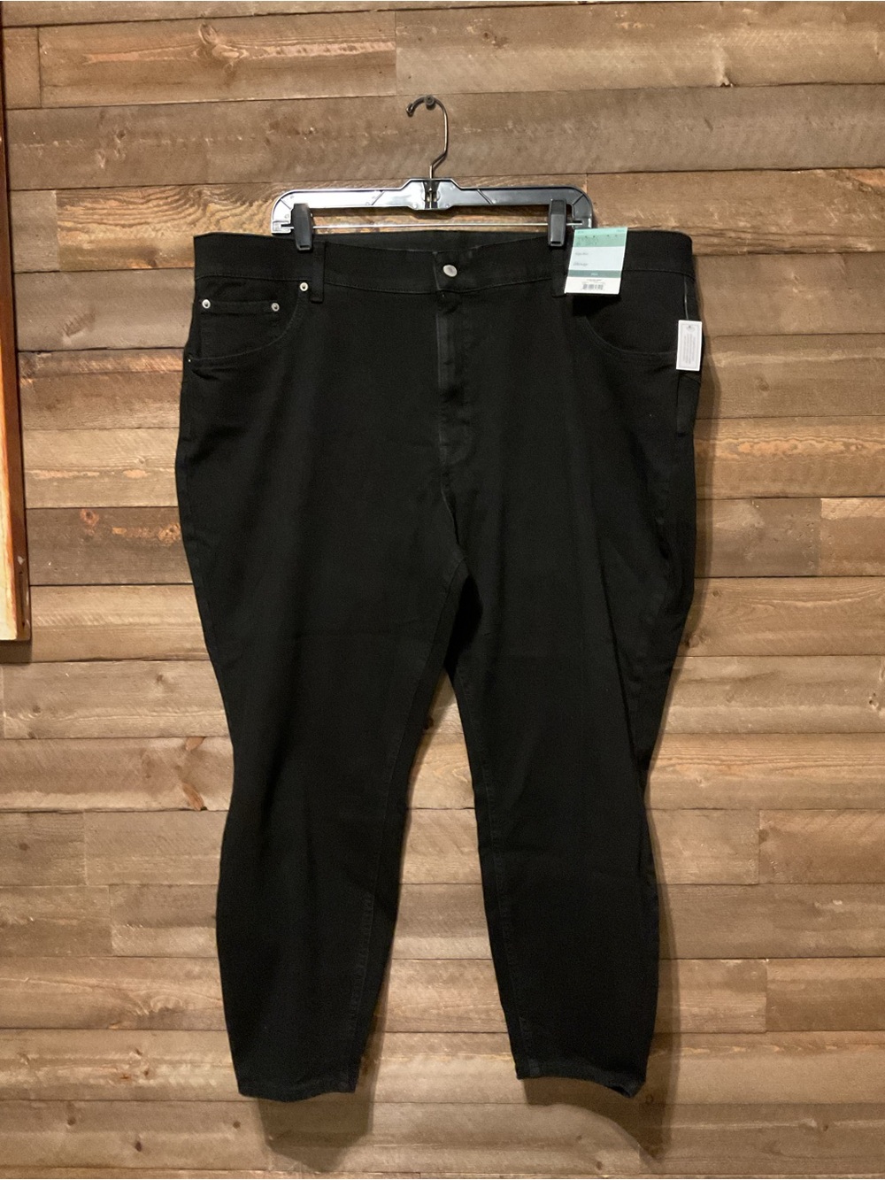 Terra & Sky Black High Rise Skinny Jeans Women’s Size 26W Short NEW NWT